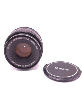 Konica Hexanon AR 50mm F1.8 Lens VTG Japan w/Konica Lens Cap EUC